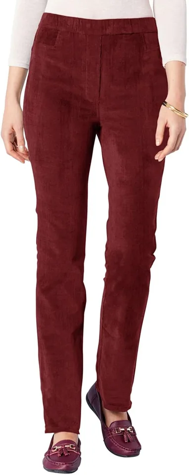 Chums Ladies’ needlecord trousers in wine
