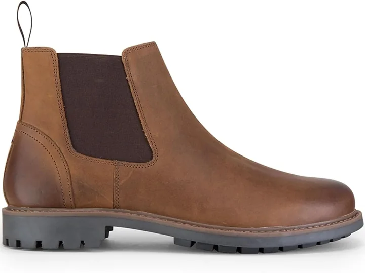 Hoggs of Fife Banff leather Chelsea boots in walnut brown for men